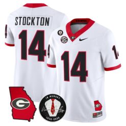 Georgia Bulldogs 2026 Georgia Map & Vince Dooley Patch Vapor Limited Jersey - Stitched by Digigearus