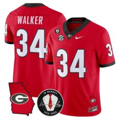 Georgia Bulldogs 2026 Georgia Map & Vince Dooley Patch Vapor Limited Jersey - Stitched by Digigearus