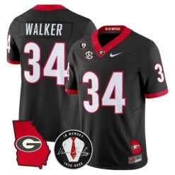 Georgia Bulldogs 2026 Georgia Map & Vince Dooley Patch Vapor Limited Jersey - Stitched by Digigearus