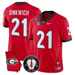 Georgia Bulldogs 2026 Georgia Map & Vince Dooley Patch Vapor Limited Jersey - Stitched by Digigearus