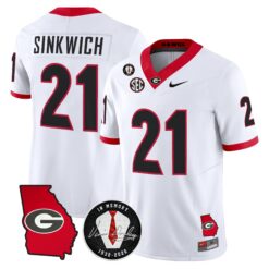 Georgia Bulldogs 2026 Georgia Map & Vince Dooley Patch Vapor Limited Jersey - Stitched by Digigearus