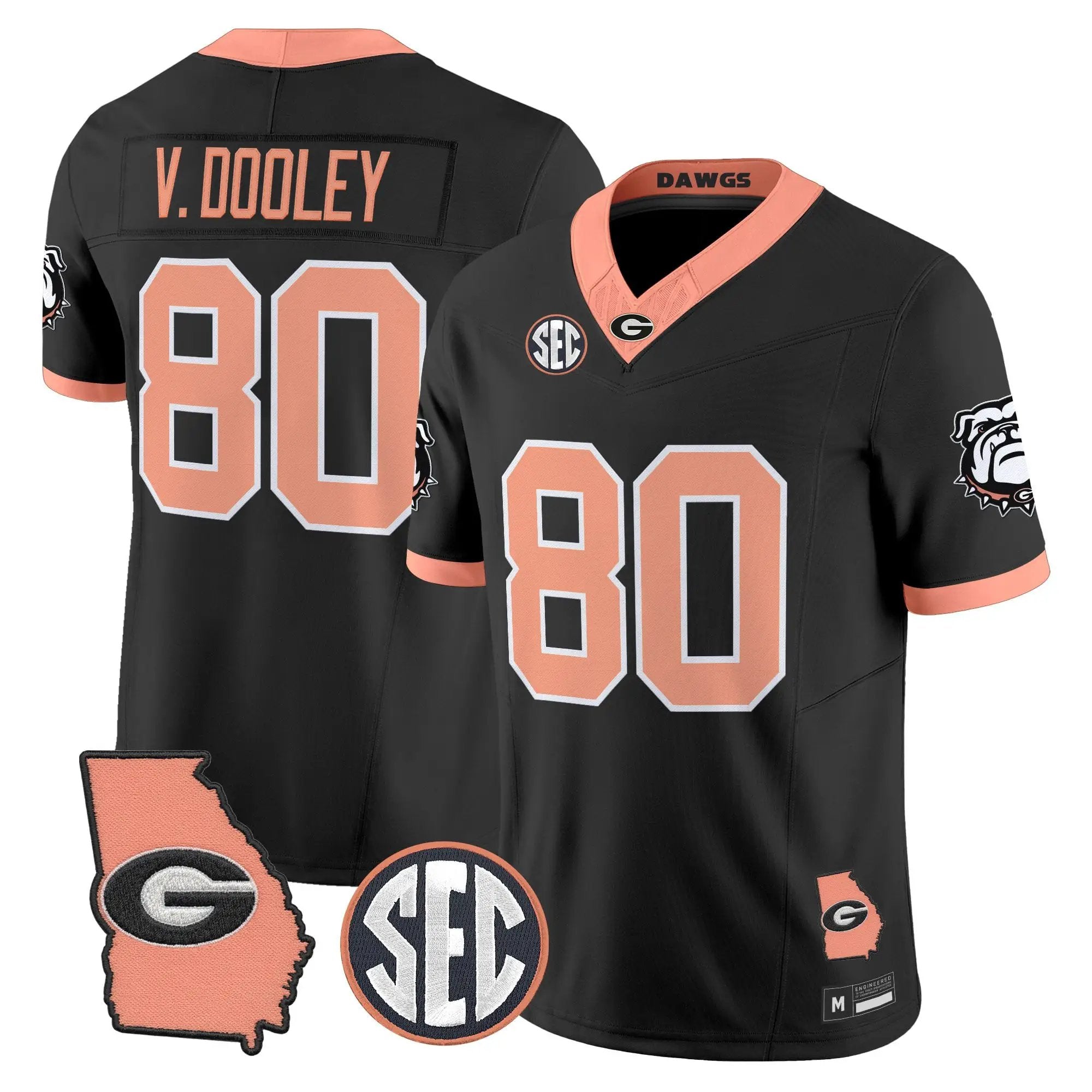 Georgia Bulldogs The Big Peach Vapor Limited Jersey - Stitched by Digigearus