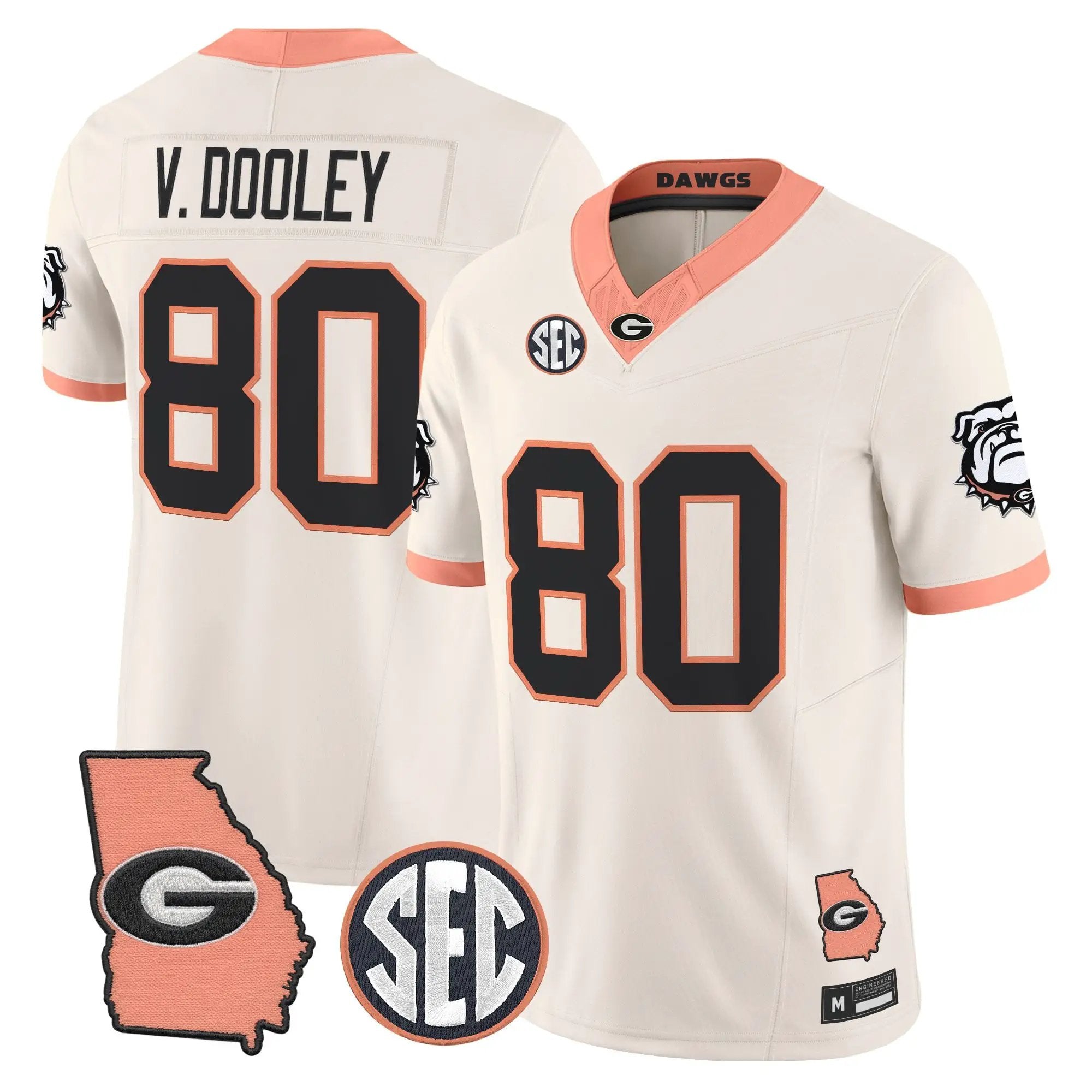 Georgia Bulldogs The Big Peach Vapor Limited Jersey - Stitched by Digigearus