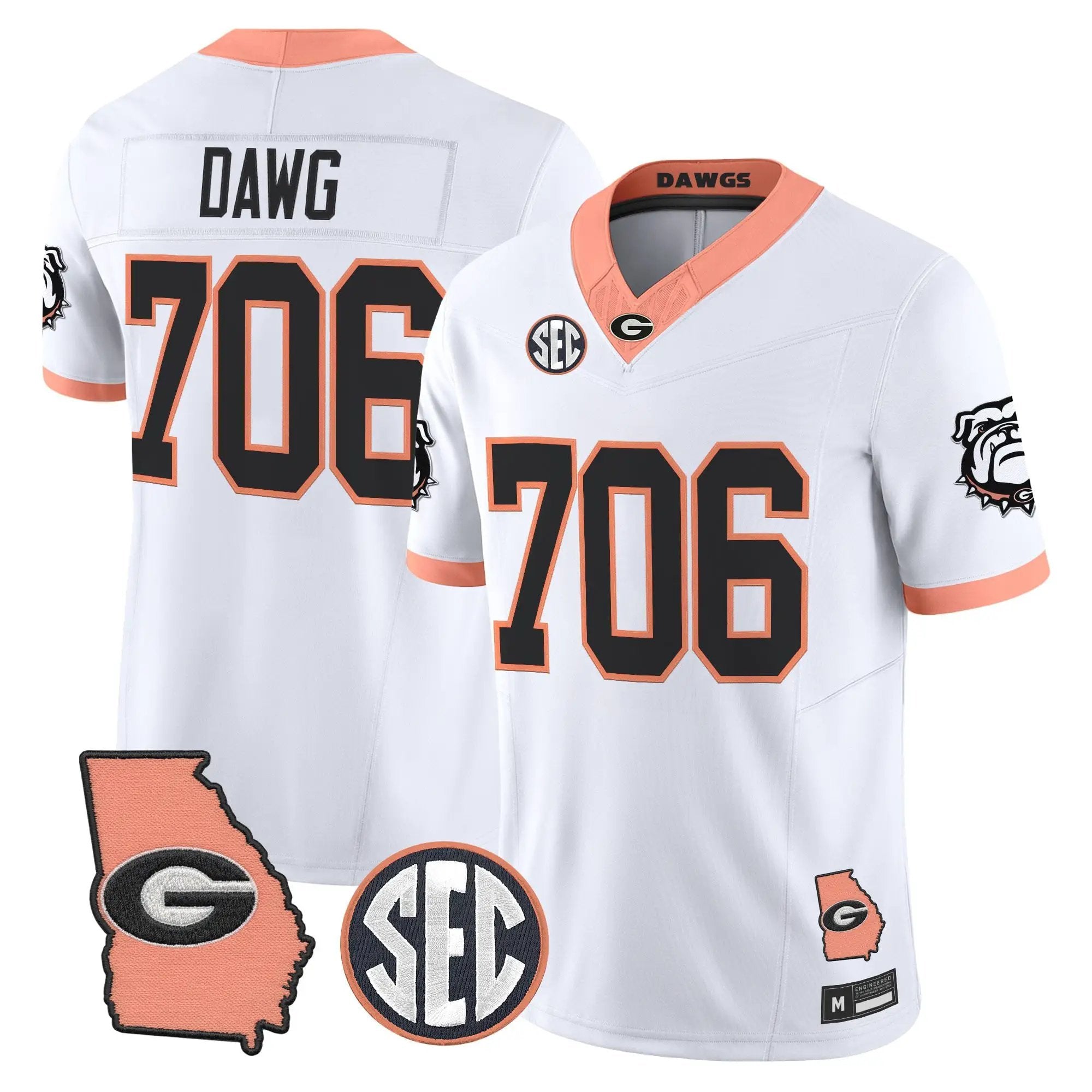 Georgia Bulldogs The Big Peach Vapor Limited Jersey - Stitched by Digigearus