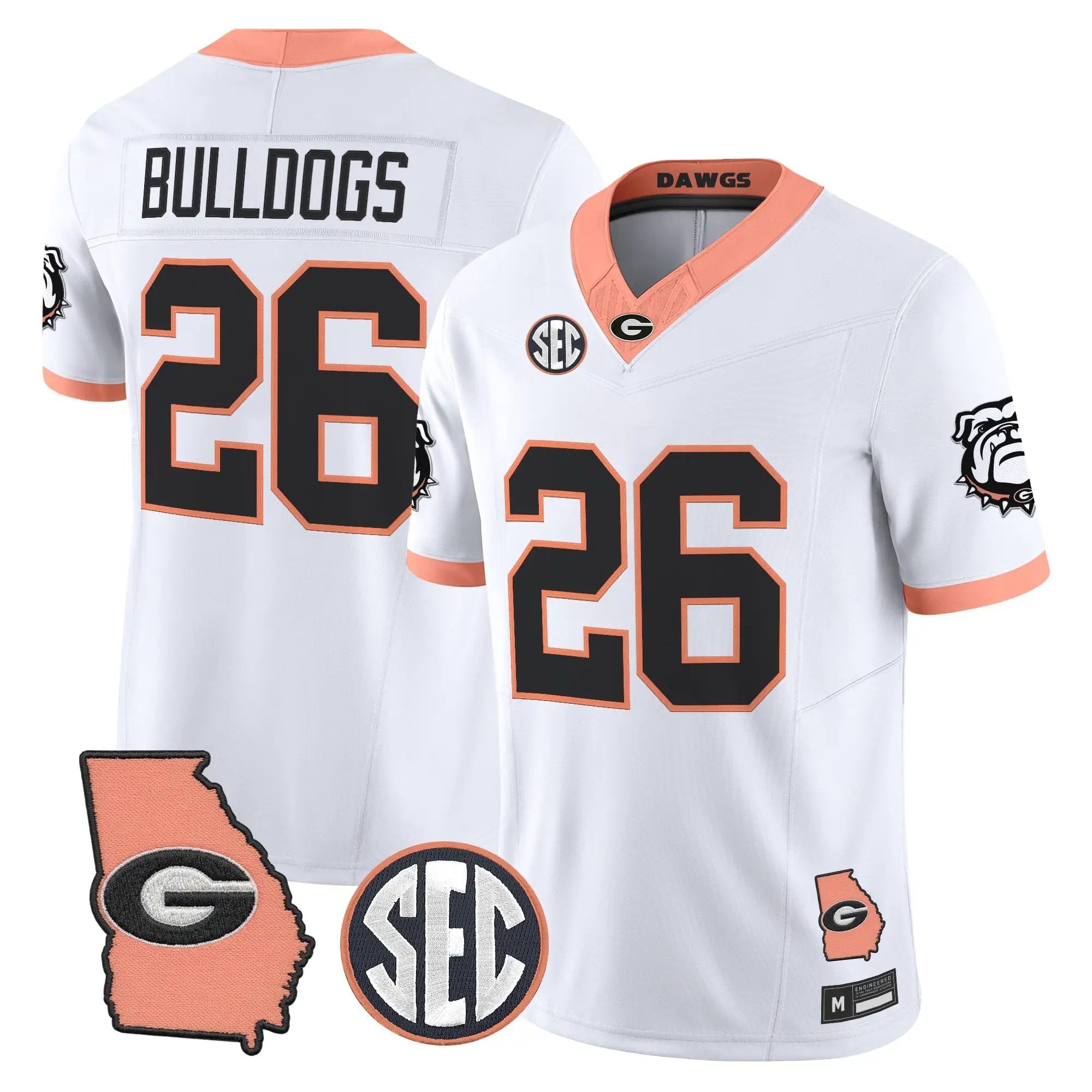Georgia Bulldogs The Big Peach Vapor Limited Jersey - Stitched by Digigearus