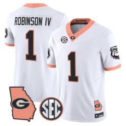 Georgia Bulldogs The Big Peach Vapor Limited Jersey - Stitched by Digigearus