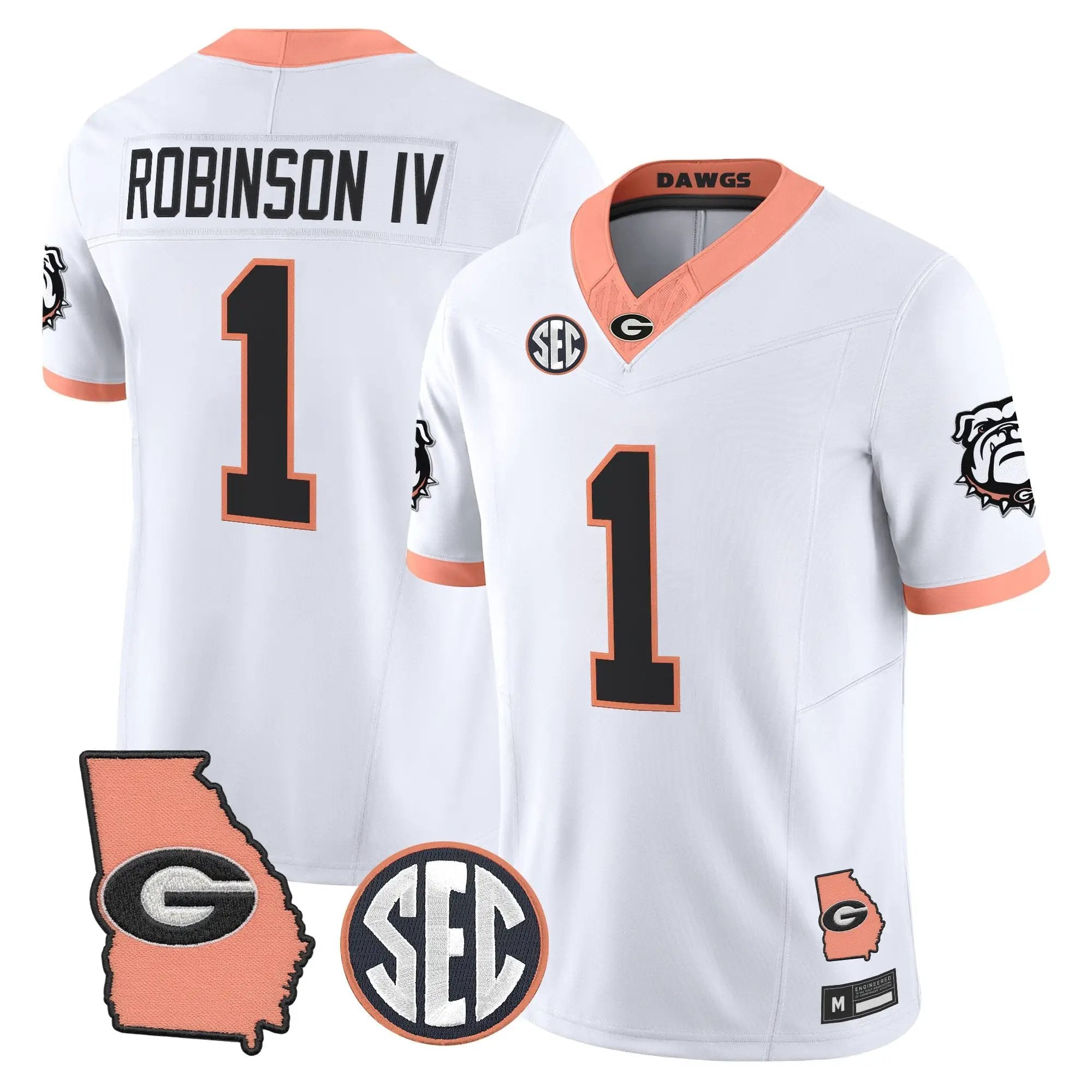 Georgia Bulldogs The Big Peach Vapor Limited Jersey - Stitched by Digigearus
