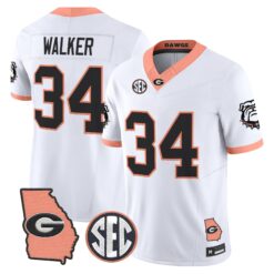 Georgia Bulldogs The Big Peach Vapor Limited Jersey - Stitched by Digigearus