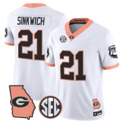 Georgia Bulldogs The Big Peach Vapor Limited Jersey - Stitched by Digigearus