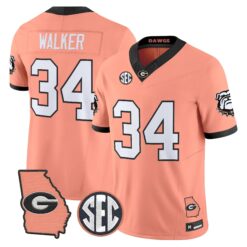 Georgia Bulldogs The Big Peach Vapor Limited Jersey - Stitched by Digigearus