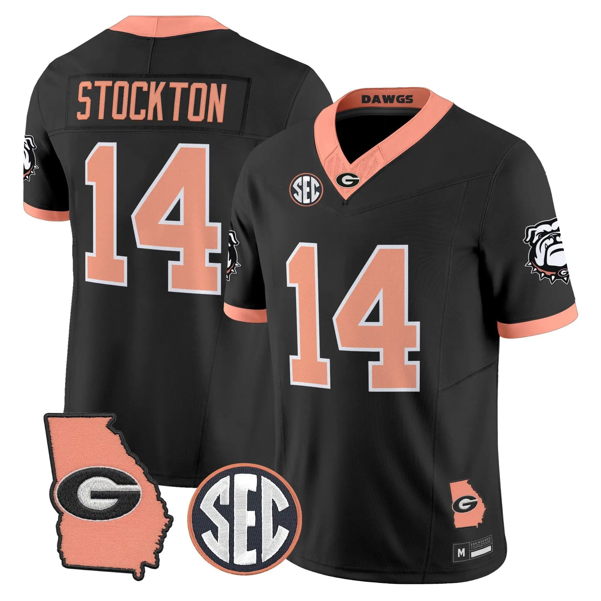 Georgia Bulldogs The Big Peach Vapor Limited Jersey - Stitched by Digigearus