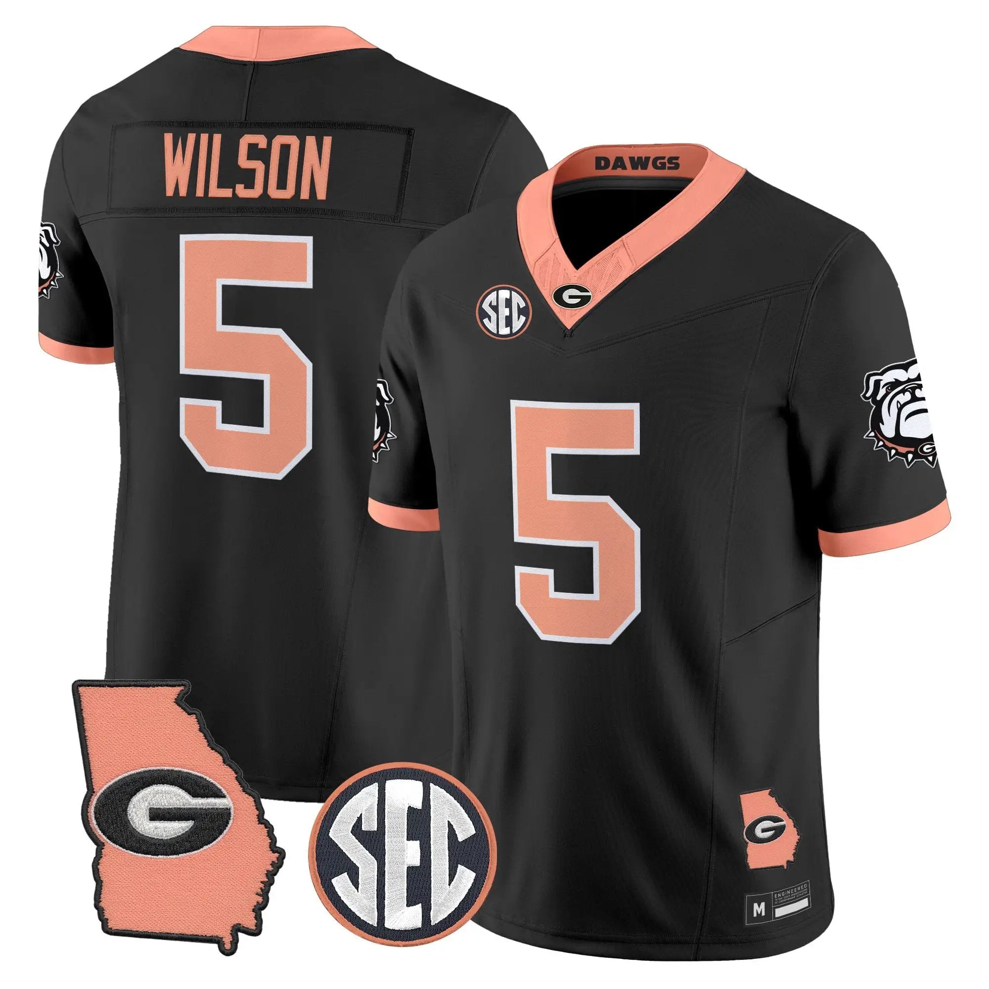 Georgia Bulldogs The Big Peach Vapor Limited Jersey - Stitched by Digigearus