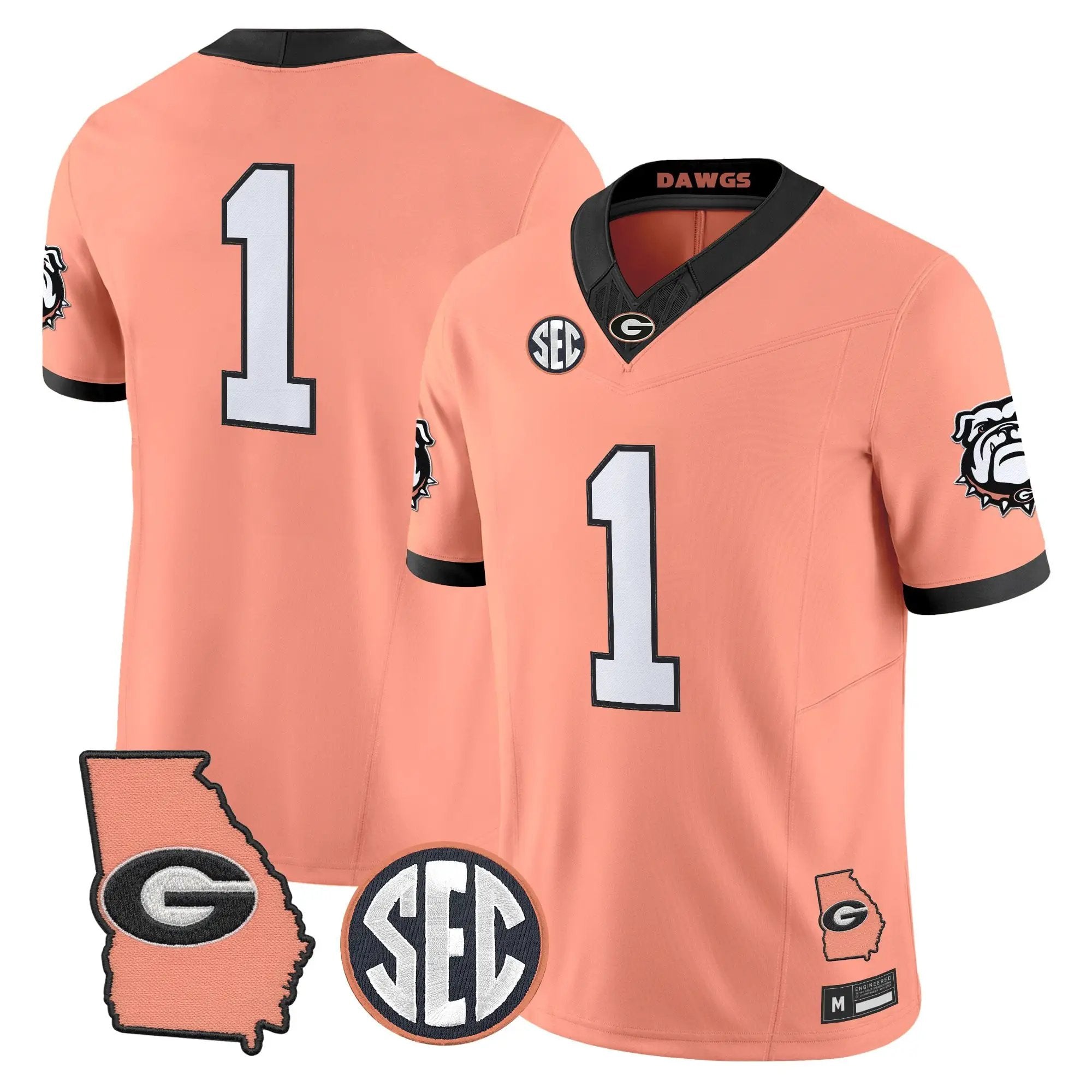 Georgia Bulldogs The Big Peach Vapor Limited Jersey - Stitched by Digigearus
