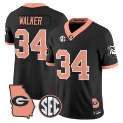 Georgia Bulldogs The Big Peach Vapor Limited Jersey - Stitched by Digigearus