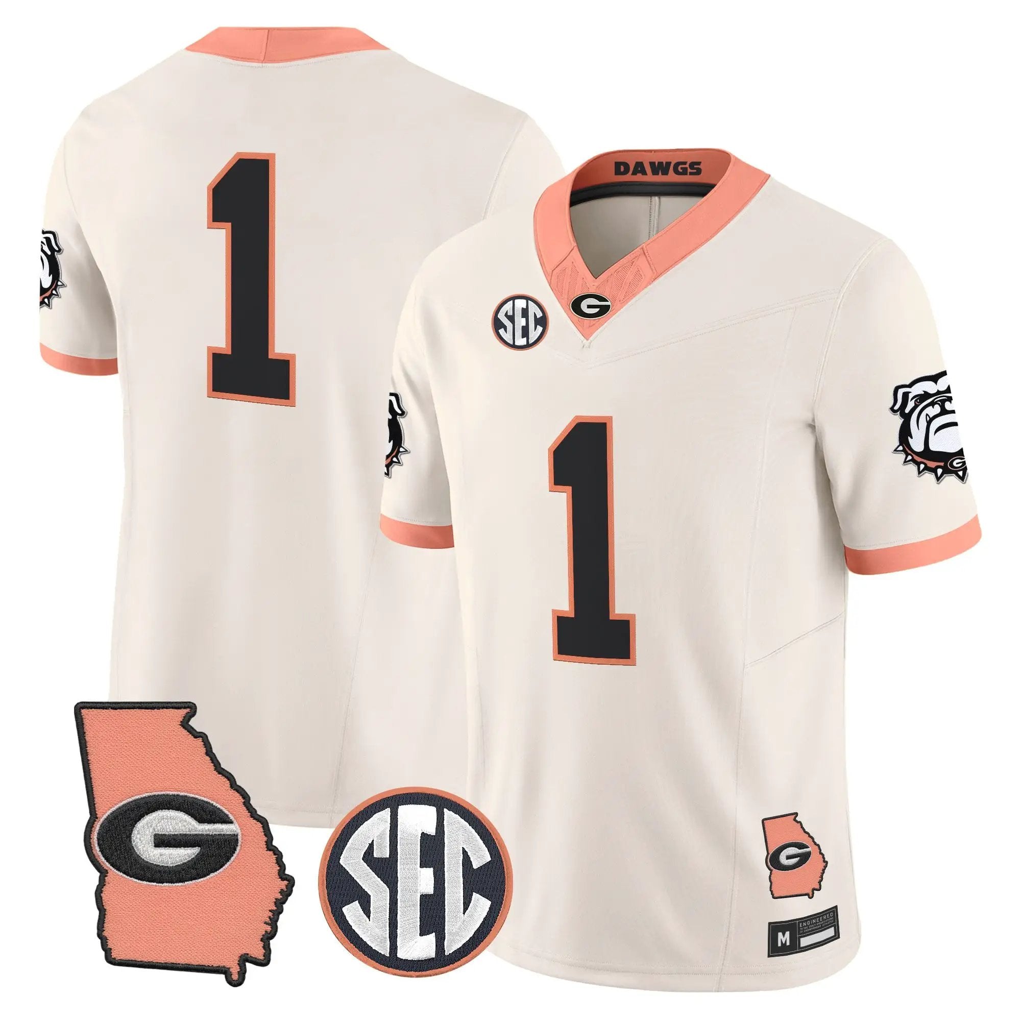 Georgia Bulldogs The Big Peach Vapor Limited Jersey - Stitched by Digigearus