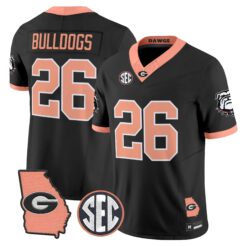 Georgia Bulldogs The Big Peach Vapor Limited Jersey - Stitched by Digigearus
