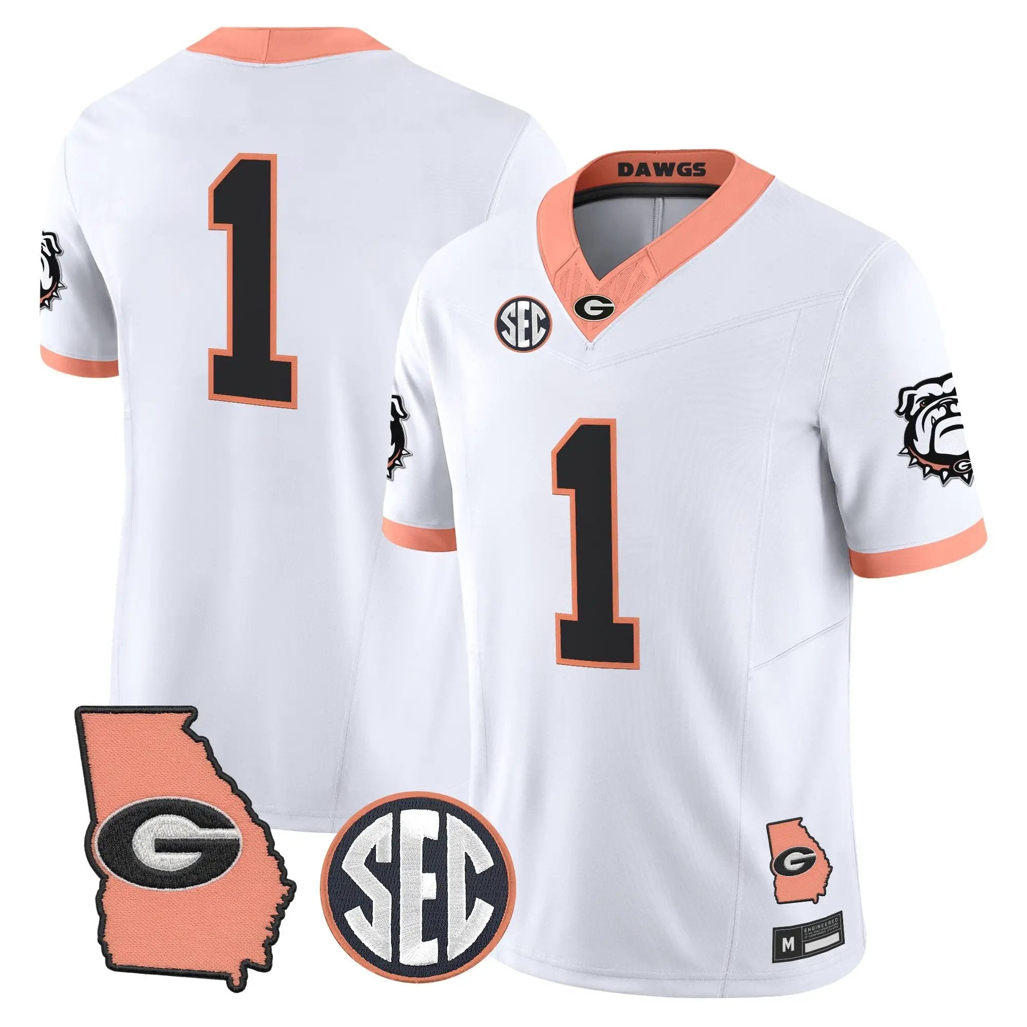 Georgia Bulldogs The Big Peach Vapor Limited Jersey - Stitched by Digigearus