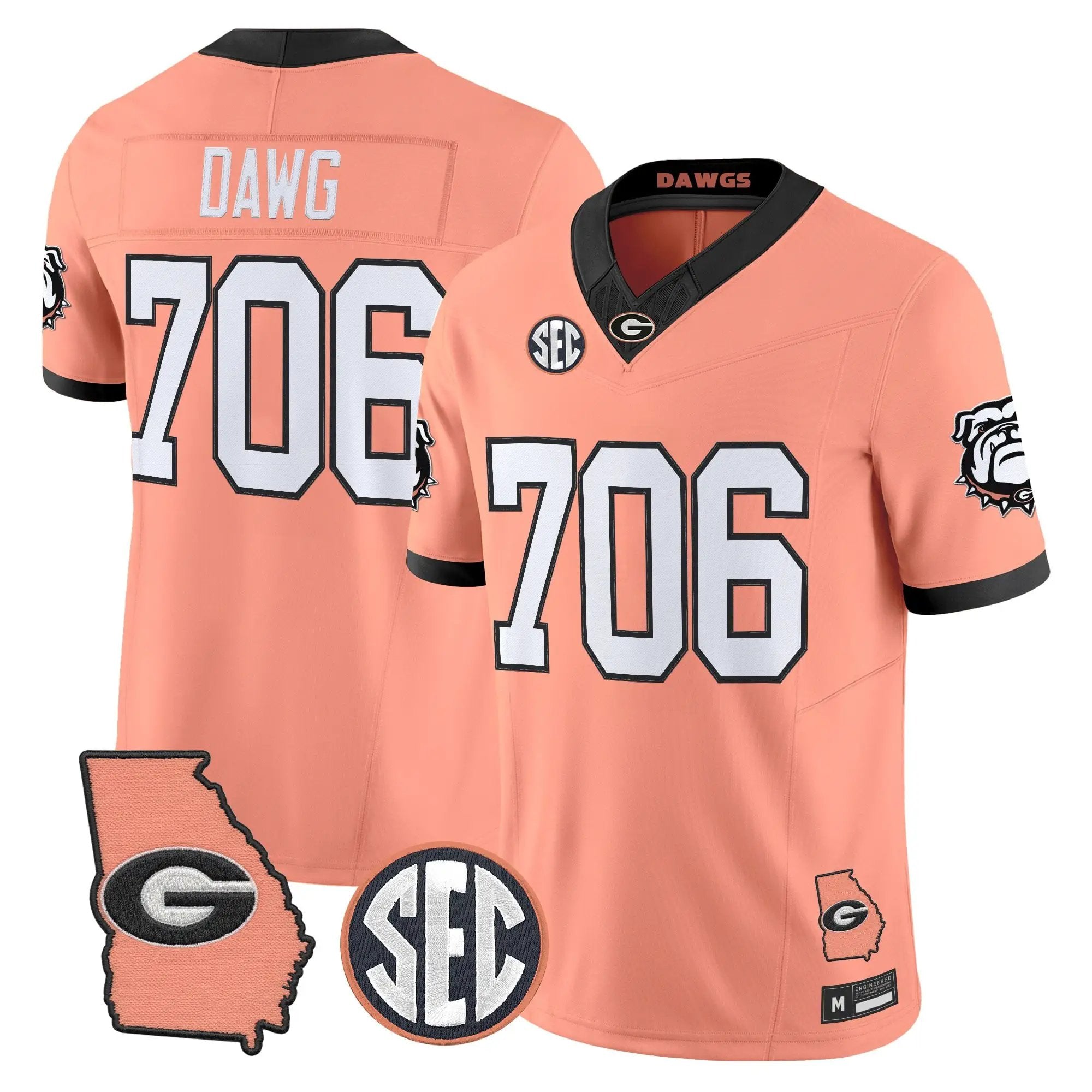 Georgia Bulldogs The Big Peach Vapor Limited Jersey - Stitched by Digigearus