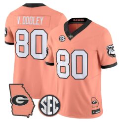 Georgia Bulldogs The Big Peach Vapor Limited Jersey - Stitched by Digigearus