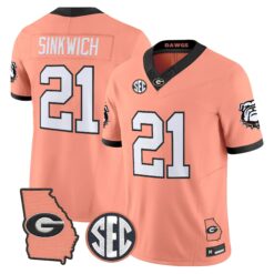 Georgia Bulldogs The Big Peach Vapor Limited Jersey - Stitched by Digigearus