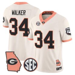 Georgia Bulldogs The Big Peach Vapor Limited Jersey - Stitched by Digigearus