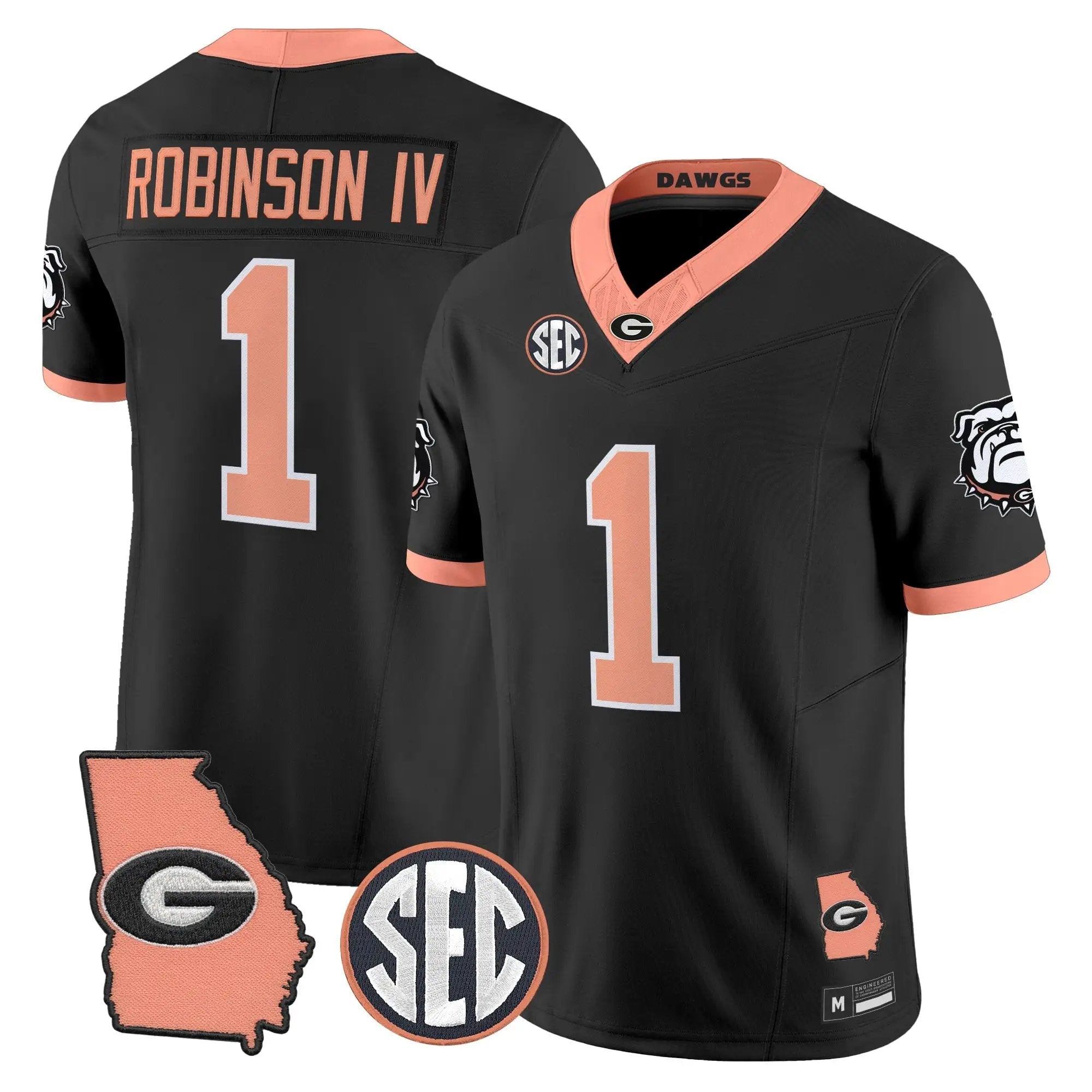 Georgia Bulldogs The Big Peach Vapor Limited Jersey - Stitched by Digigearus