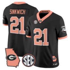 Georgia Bulldogs The Big Peach Vapor Limited Jersey - Stitched by Digigearus