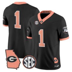 Georgia Bulldogs The Big Peach Vapor Limited Jersey - Stitched by Digigearus