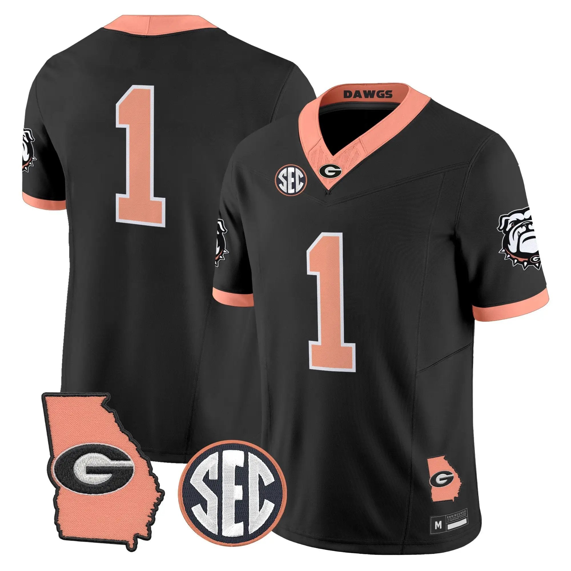 Georgia Bulldogs The Big Peach Vapor Limited Jersey - Stitched by Digigearus