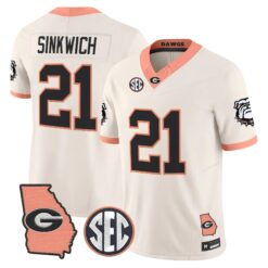Georgia Bulldogs The Big Peach Vapor Limited Jersey - Stitched by Digigearus