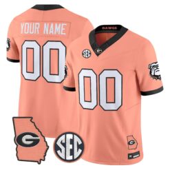 Georgia Bulldogs The Big Peach Vapor Limited Custom Jersey - Stitched by Digigearus