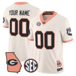 Georgia Bulldogs The Big Peach Vapor Limited Custom Jersey - Stitched by Digigearus