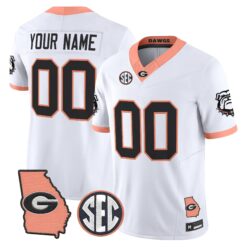 Georgia Bulldogs The Big Peach Vapor Limited Custom Jersey - Stitched by Digigearus