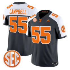 Amare Campbell Jersey #55 Tennessee Vols 2026 Vapor Limited Stitched by My Store NCAA Football Jerseys