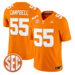 Amare Campbell Jersey #55 Tennessee Vols 2026 Vapor Limited Stitched by My Store NCAA Football Jerseys