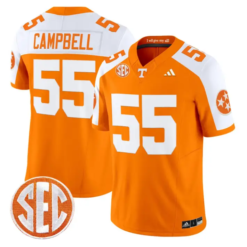 Amare Campbell Jersey #55 Tennessee Vols 2026 Vapor Limited Stitched by My Store NCAA Football Jerseys