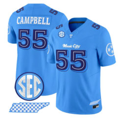 Amare Campbell Jersey #55 Tennessee Vols Music City Edition Stitched by My Store NCAA Football Jerseys
