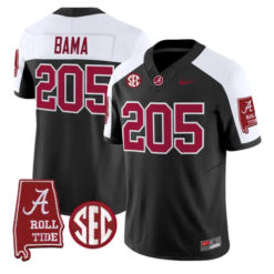 Bama Jersey #205 Alabama Crimson 2026 SEC Patch Stitched by My Store NCAA Football Jerseys