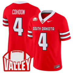 Bryce Cohoon Jersey #4 South Dakota 2026 Vapor Limited Stitched by My Store NCAA Football Jerseys