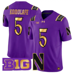 Caleb Komolafe Jersey #5 Northwestern Wildcats 2026 Vapor Limited Stitched by My Store NCAA Football Jerseys