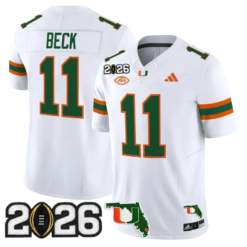 Carson Beck Jersey #11 Miami Hurricanes 2026 CFP Final Patch Stitched by My Store NCAA Football Jerseys