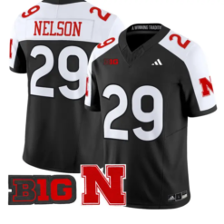 Carter Nelson Jersey #29 Nebraska Cornhuskers 2026 Vapor Limited Stitched by My Store NCAA Football Jerseys