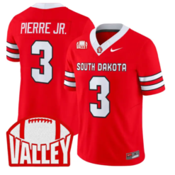 Charles Pierre Jr Jersey #3 South Dakota 2026 Vapor Limited Stitched by My Store NCAA Football Jerseys