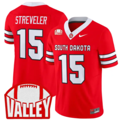 Chris Streveler Jersey #15 South Dakota 2026 Vapor Limited Stitched by My Store NCAA Football Jerseys