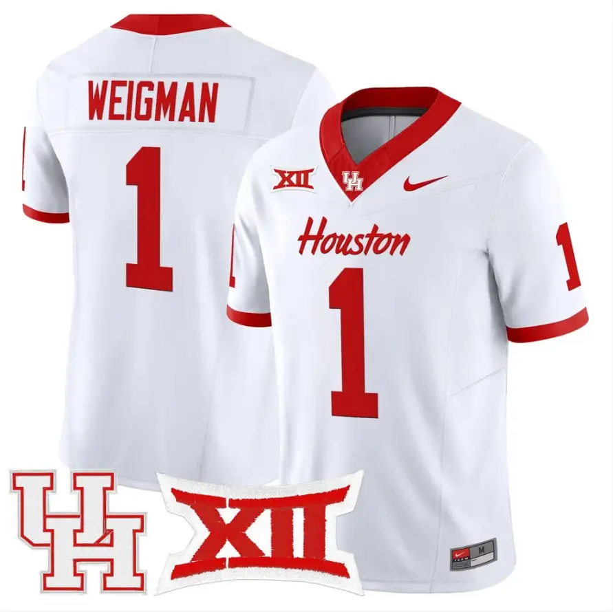 Conner Weigman Jersey #1 Houston Cougars 2026 Vapor Limited Stitched by My Store NCAA Football Jerseys