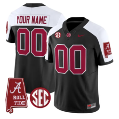 Custom Alabama Crimson Jersey 2026 Map and SEC Patch Stitched by My Store NCAA Football Jerseys