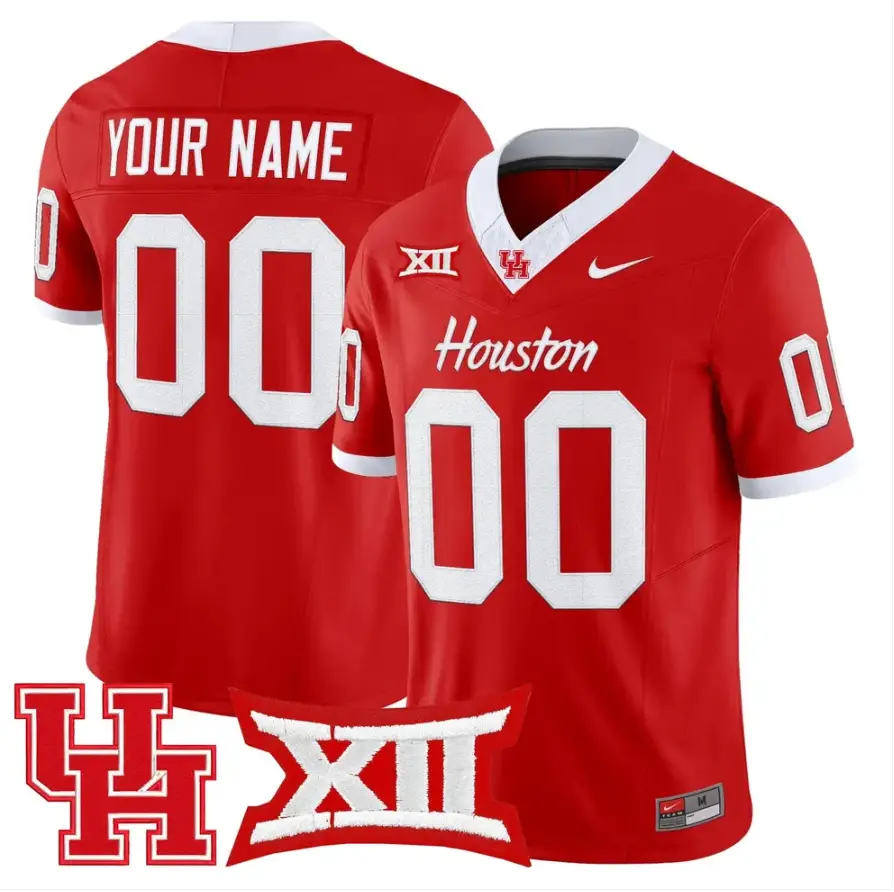 Custom Houston Cougars Jersey Name, Number 2026 Vapor Limited Stitched by My Store NCAA Football Jerseys