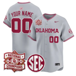 Custom Oklahoma Sooners Jersey 2026 National Champions Patch Stitched by My Store