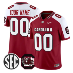Custom South Carolina Gamecocks Jersey 2026 Name, Number Stitched by My Store NCAA Football Jerseys