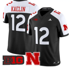 Daniel Kaelin Jersey #12 Nebraska Cornhuskers 2026 Vapor Limited Stitched by My Store NCAA Football Jerseys